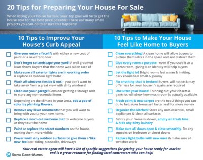 20 Tips for Preparing Your House for Sale